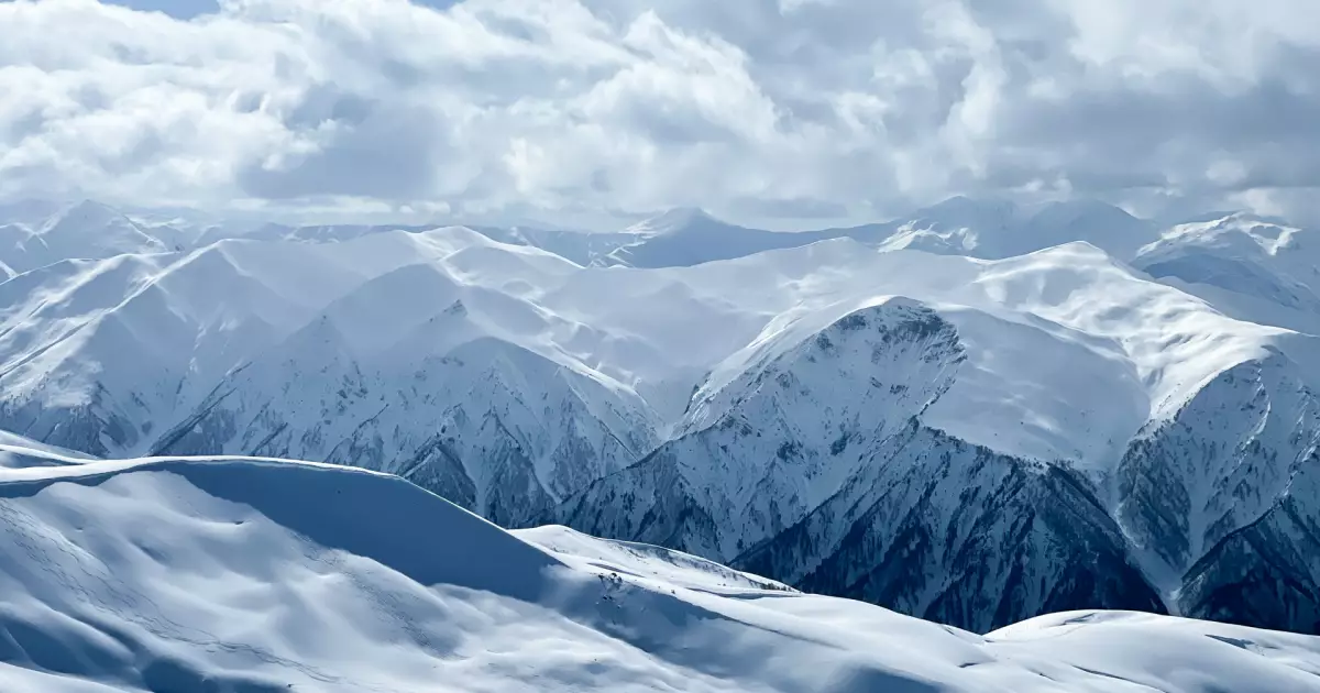 High alpine terrain associated with Tetnuldi above Mestia in Svaneti