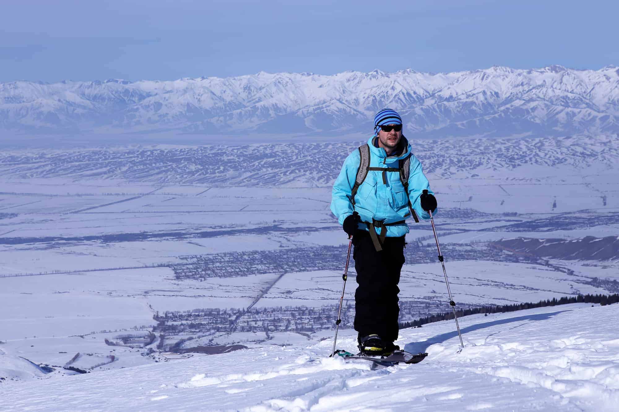 Winter mountain terrain and village atmosphere associated with Jyrgalan
